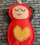 Red Angel Lavender Bag - Heart Embellishment - Image 5