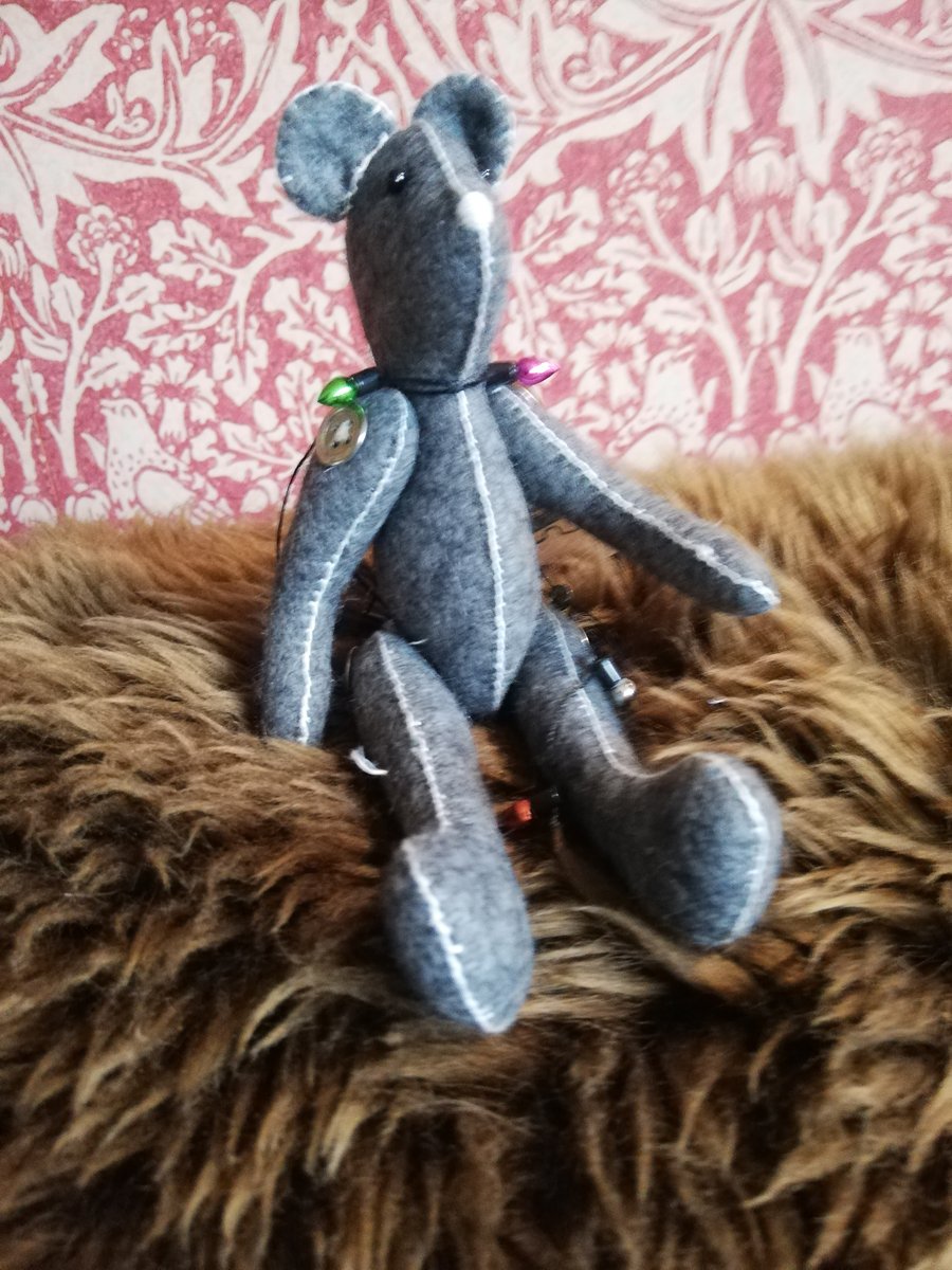 7" Handmade Felt Bear.