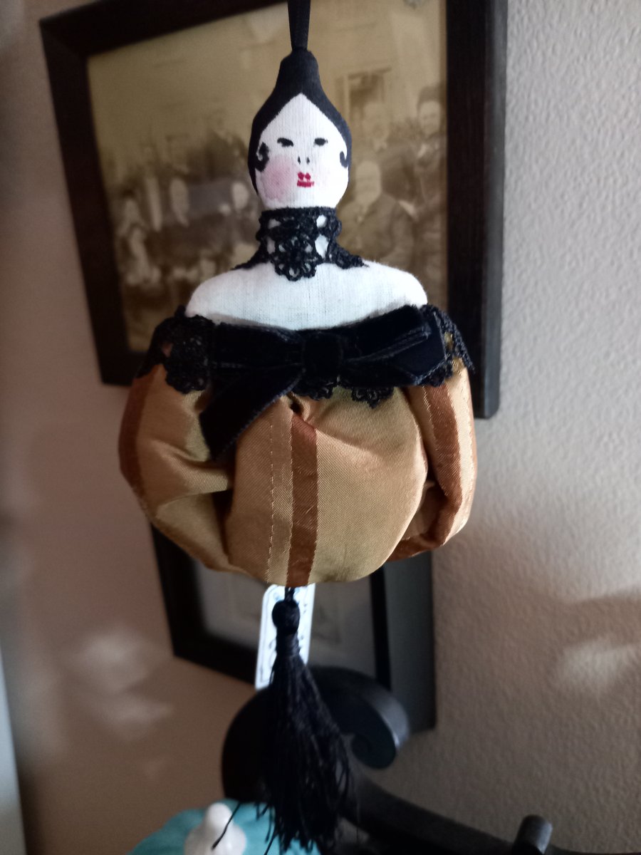 Unusual 'Mabel' Victorian rag doll hanging lavender bag
