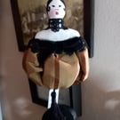 Unusual 'Mabel' Victorian rag doll hanging lavender bag