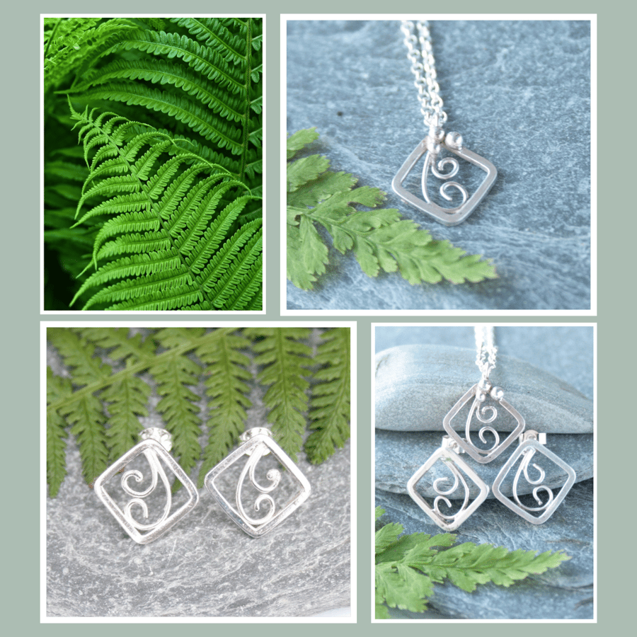 Beautiful bundle - sterling silver fern inspired jewellery
