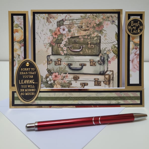 Leaving Card - Handcrafted Sorry You're Leaving, Emigration, New Job, Etc Card