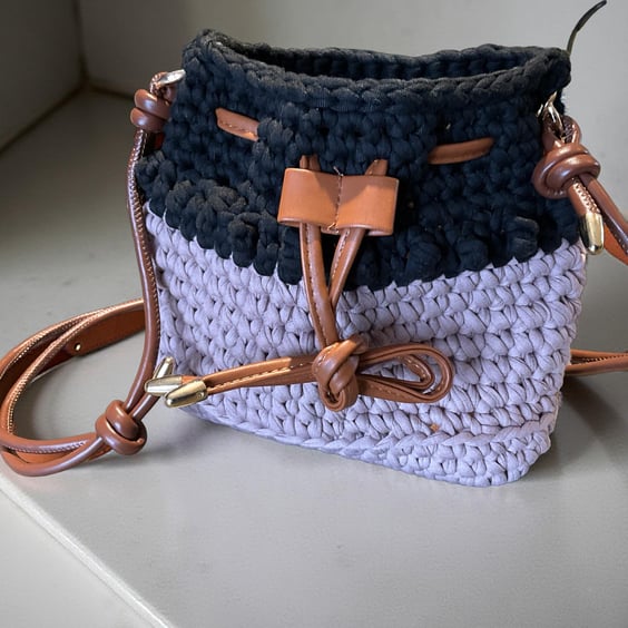 Crochet Cross Body Bucket bag 