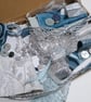 Blue Frost Slow Stitching kit - upcycled and zero waste textiles  - Image 1
