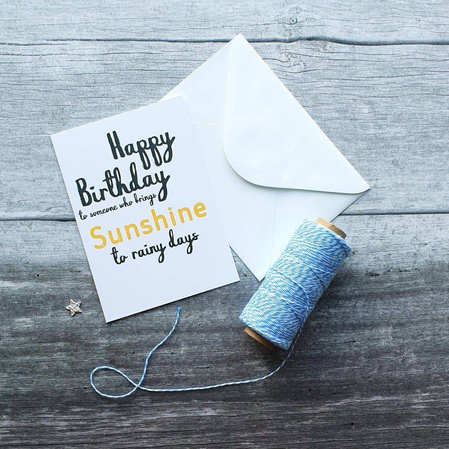 Happy Birthday Sunshine