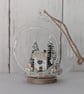 Glass Bauble Christmas Decoration with Cottage Scene - Image 7