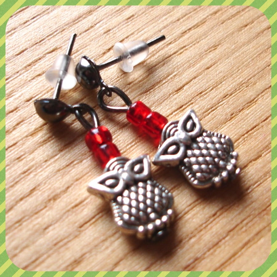 Teeny Owl Studs