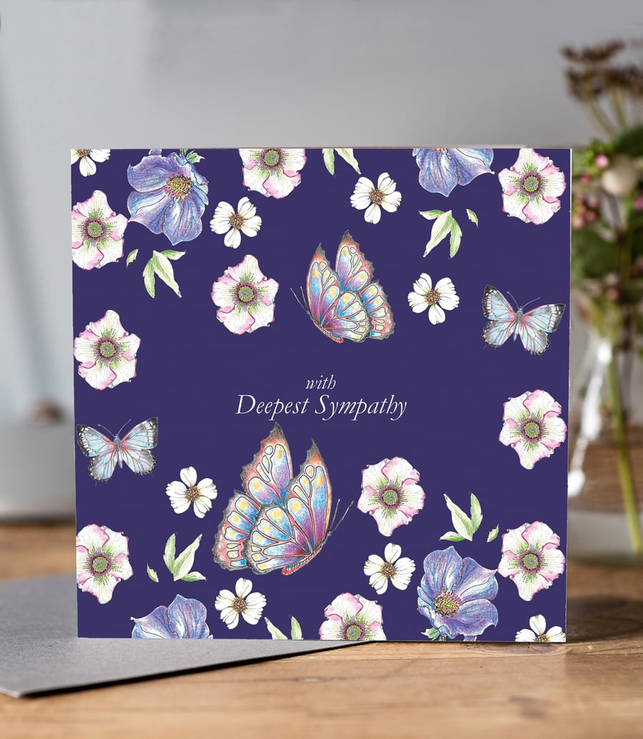 With deepest sympathy Alliums card 