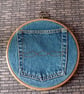 Handmade Denim Pocket Wall Hanging - Medium - Image 3