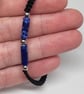 Men's Lapis Lazuli Bracelet Adjustable Black Nylon Cord Stainless Steel - Image 5