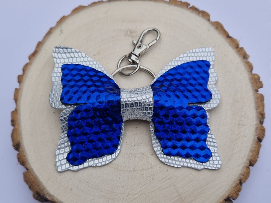 Leather Butterfly Keyring