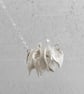 Sterling Silver Twirl Pendant with Trace Chain - an original, one-off design