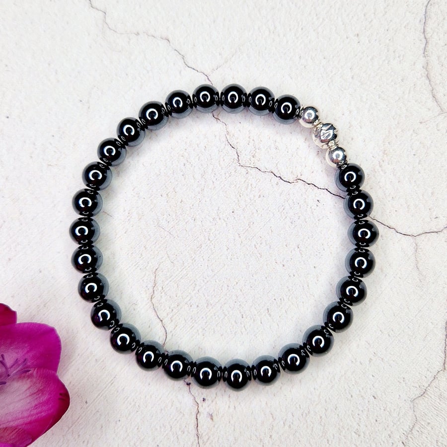 Hematite Bead Bracelet