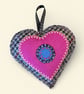 Hand stitched Lavender heart (FH6) - Image 1
