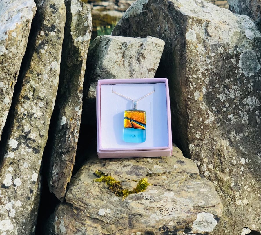 Idunn Collection Fused Glass Pendant