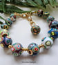 Boho Multicoloured Vibrant Hand Made Polymer Clay Bracelet - Image 3