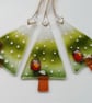 Xmas tree ornament, fused glass, Christmas tree decoration, gift for home.  - Image 7