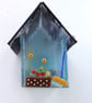 Garden shed tea light cover, fused glass candle cover, anniversary gift.  - Image 6
