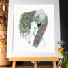 Black Labrador Art print a4