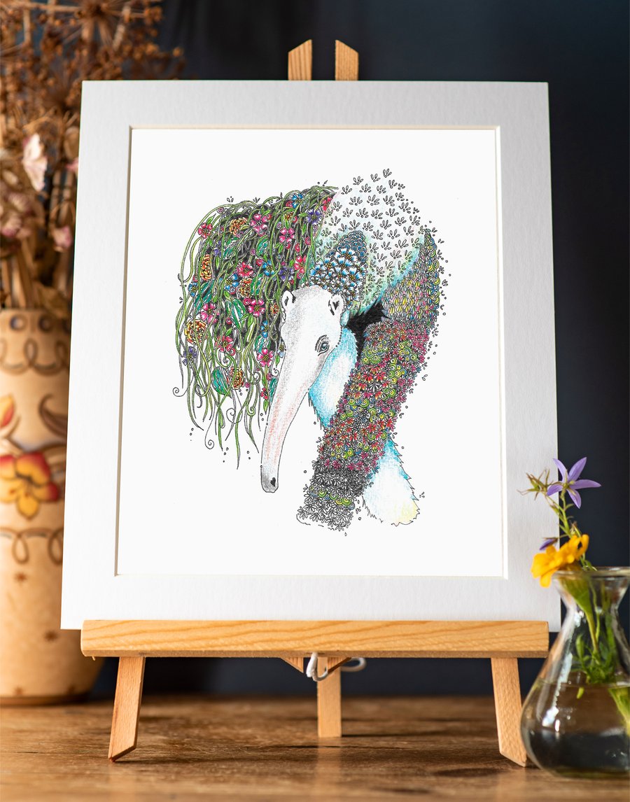 Giant Ant Eater Art print a4