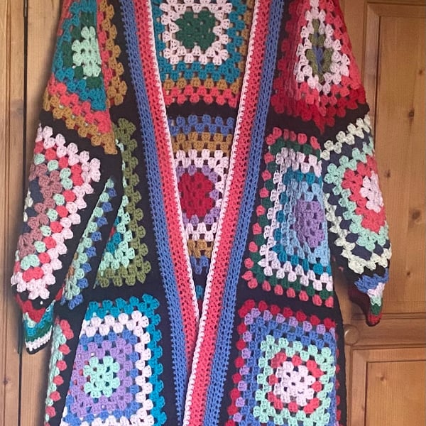 Oversize Granny Square Cardigan