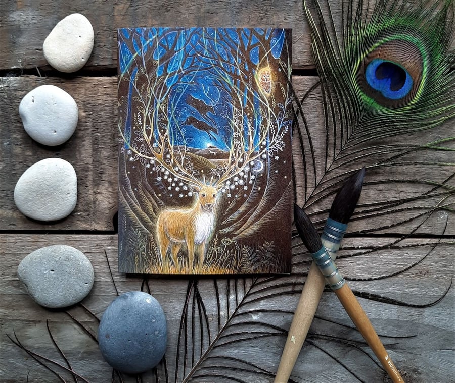 The Way Back Greetings Card by Hannah Willow