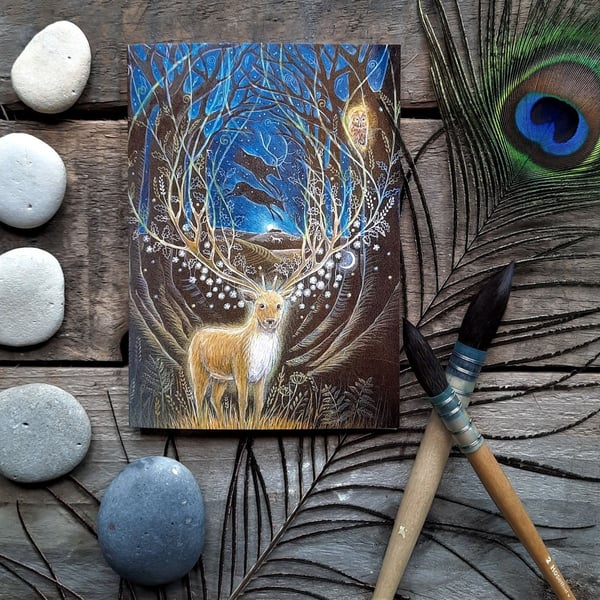 The Way Back Greetings Card by Hannah Willow