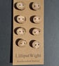 Set of eight small flat driftwood buttons - Image 4