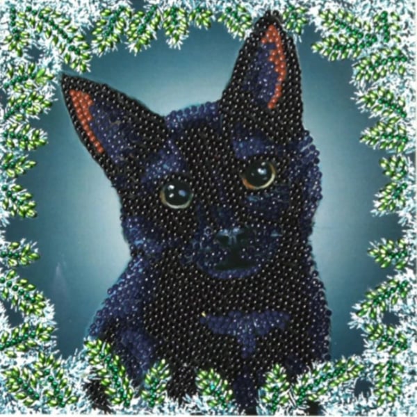 Black cat Christmas crystal art craft buddy kit