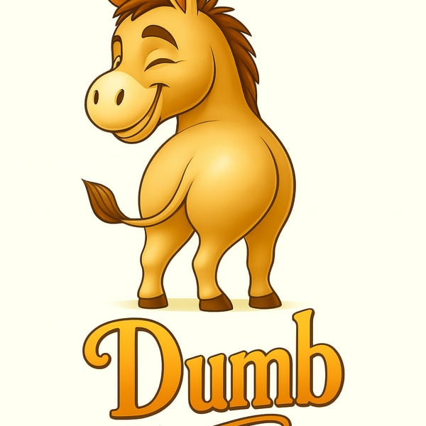 Playful Donkey Character Print – Humorous Home Decor with Elegant Script