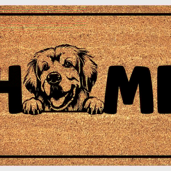 Golden Retriever Home Door Mat No.1 - Golden Retriever Welcome Mat - 3 Sizes