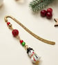 Handmade Festive Snowman Beaded Bookmark, - Image 2