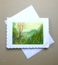 hand painted watercolour landscape greetings card ( ref FA 64 P3 )