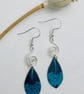 Recycled tin and silver earrings  - Image 2