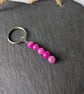 Pink Chalcedony Fidget Keyring - Image 1