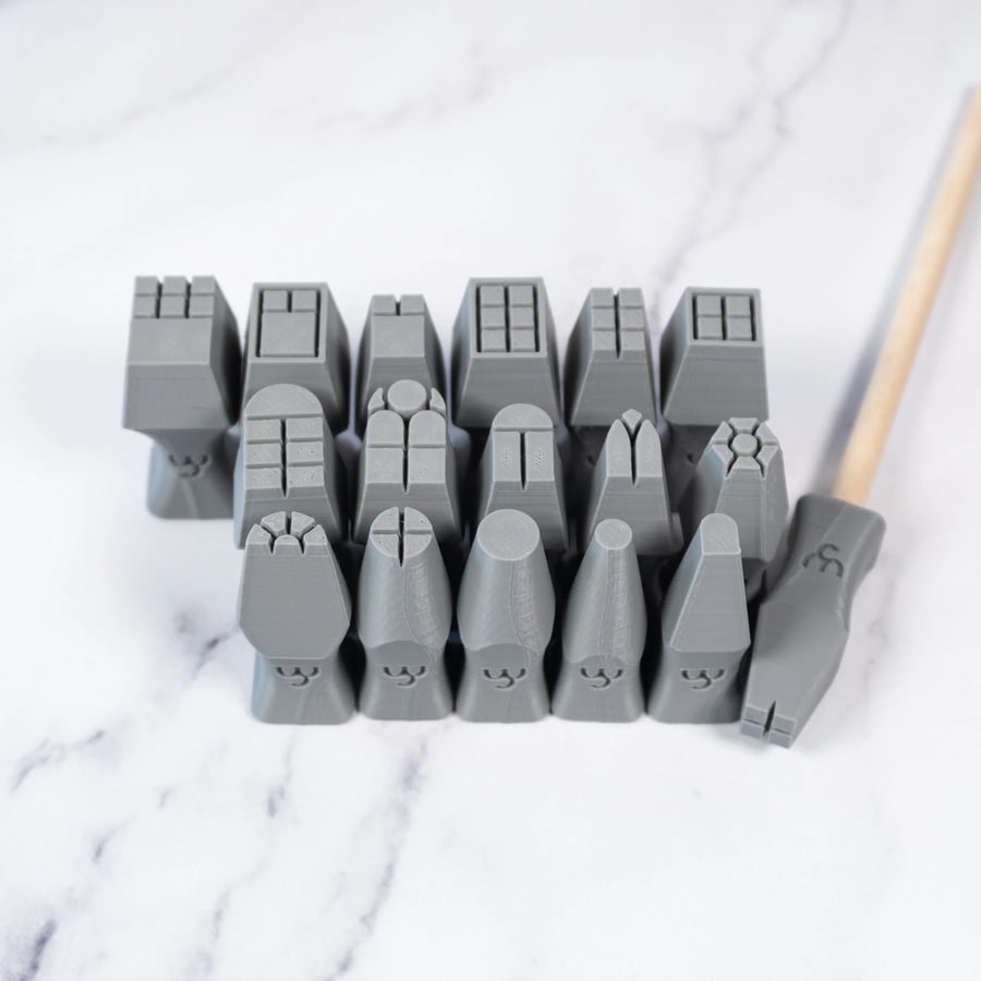 Window Stamp Set of 17 - Small Size