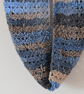 Blue Infinity Scarf - Handmade Chunky Crochet - Perfectly Imperfect - Image 5