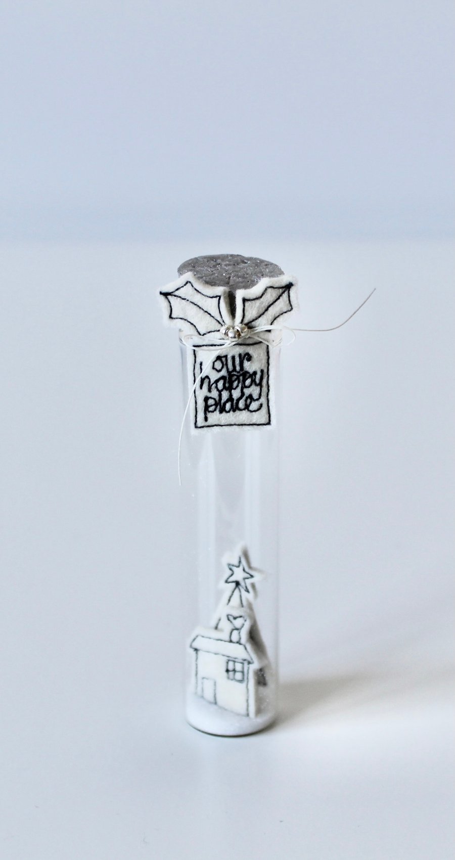 'Our Happy Place' in a Bottle - Christmas Decoration