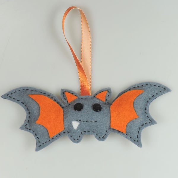 Handmade Felt Bat, Halloween Twig Tree Decoration 