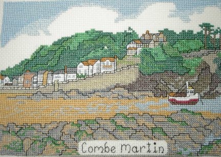 Combe Martin in Devon cross stitch kit