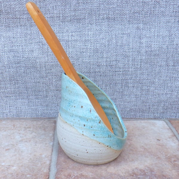 Spoon rest hand thrown stoneware pottery ceramic spoonrest wheelthrown handmade