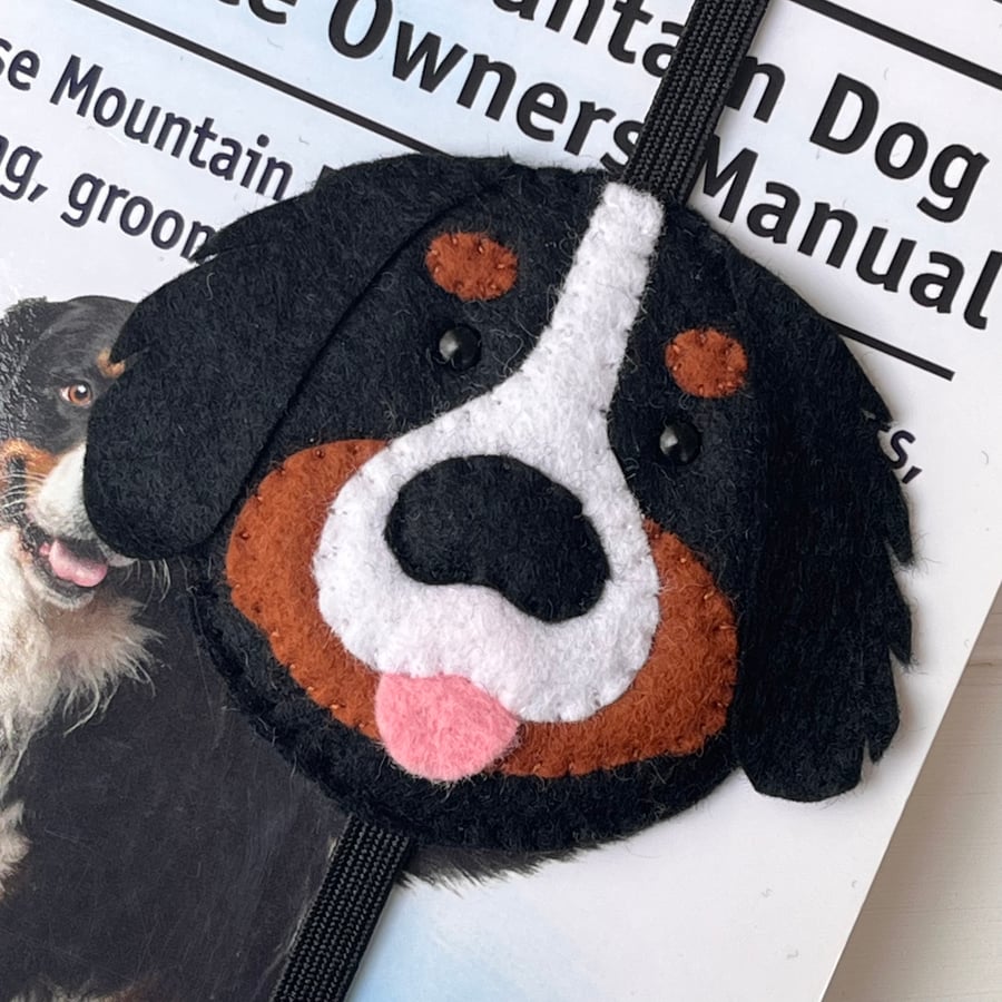 Felt Bernese Mountain Dog Bookmark