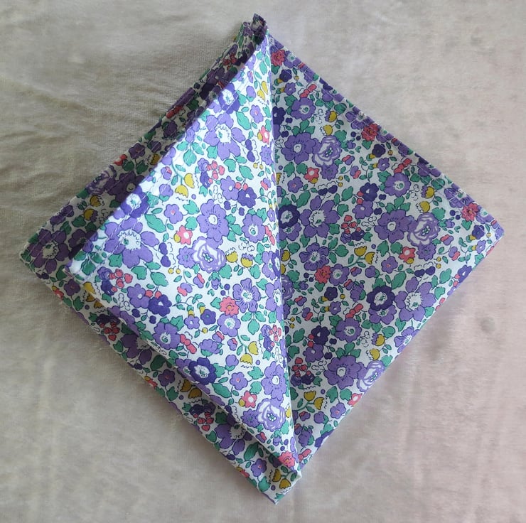 Liberty Lawn handkerchief. Ladies hankie. Cot... Folksy