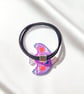 Hand-painted Hair Tie with hand-coloured card - Image 5