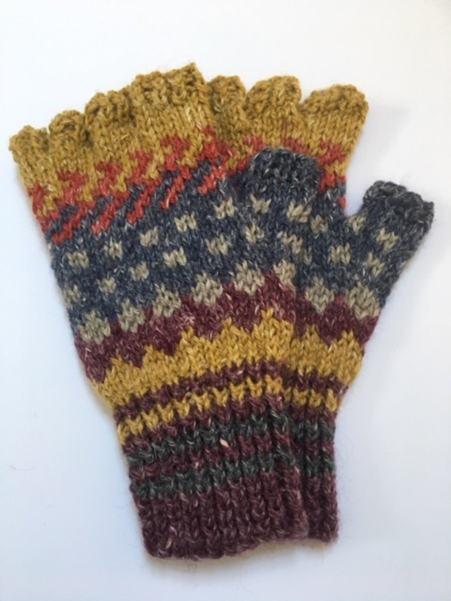 Walls and Gardens inspired Fingerless Gloves 
