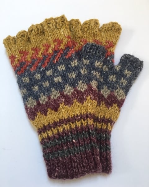 Walls and Gardens inspired Fingerless Gloves 