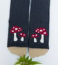 Mushroom Yoga Socks with Open Toes and Heel, Short Legwarmers for Dance - Image 2