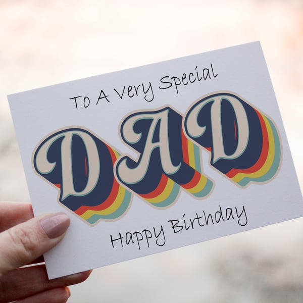 Dad Birthday Card, Card for Dad, Special Dad Birthday Card, Dad Card