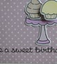 Have a Sweet Birthday Card - Blue Mixing Bowl & Cup Cakes - Image 3