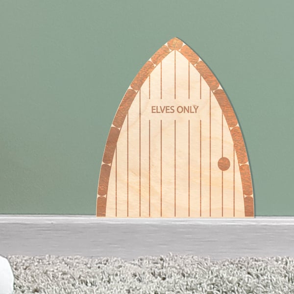 Christmas Elf Door decor different sizes Story Of Santa Elves Engraved Wood